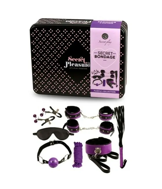 SECRETPLAY - BDSM SET 8PCS PURBLE / NOIR.