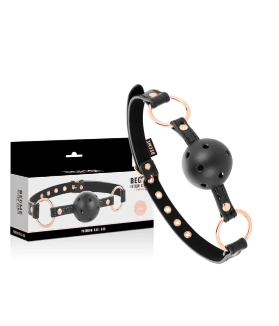 BEGME - BLACK EDITION BALL GAG CUIR VEGAN