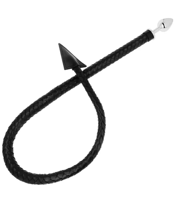 OHMAMA FETISH DEVIL''S TAIL CUIR  MÉTAL PLUG ANAL 7 CM