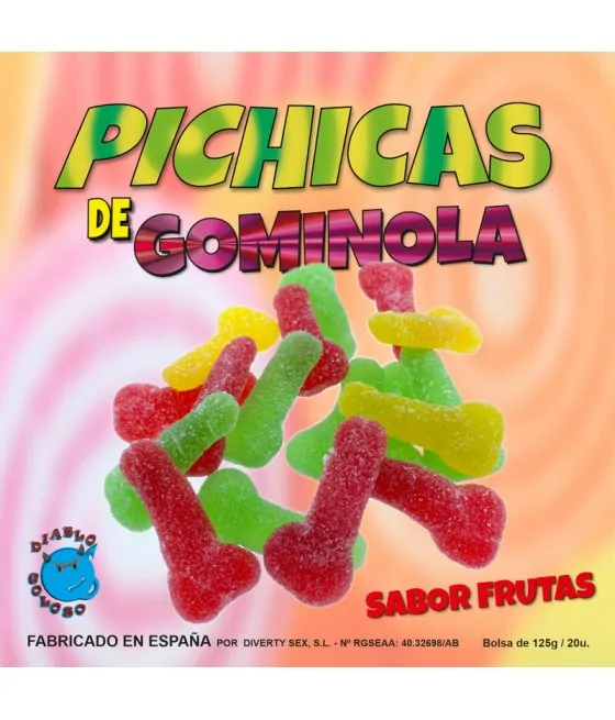 DIABLO GOLOSO - PICHITAS GUMMINOL AUX FRUITS AVEC SUCRE