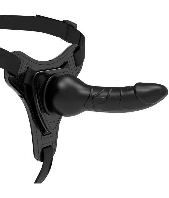 HARNAIS SOUMIS FETISH - SILICONE NOIR RÉALISTE 16 CM