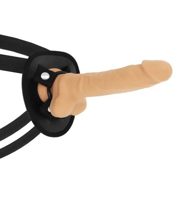 Harnais Cock Miller + gode articulable en silicone 19,5cm