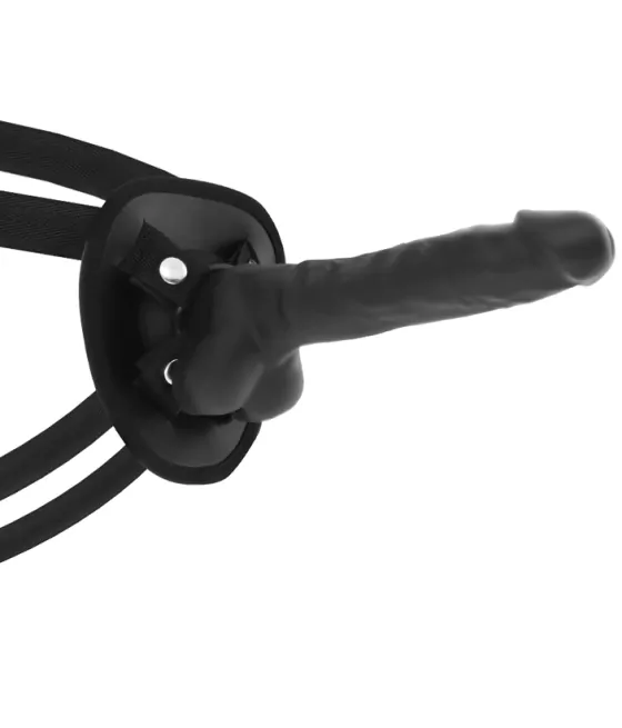 Harnais articulé en silicone Cocksil noir 19,5 cm