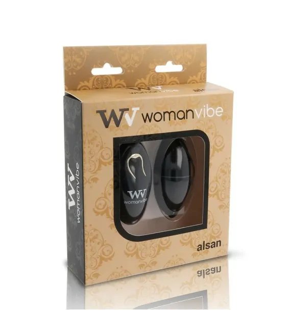 WOMANVIBE - ALSAN EGG TELECOMMANDE NOIR SILICONE NOIR