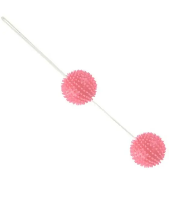 Boules de plaisir texturées rose 3,6 cm