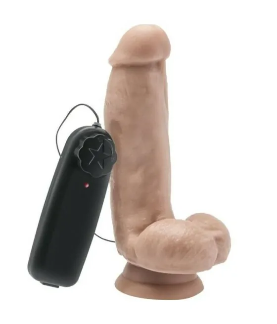 Dildo avec boules vibrantes Get Real - 12 cm