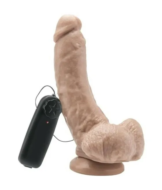 GET REAL - GODE 20,5 CM AVEC BILLES VIBRATEUR SKIN