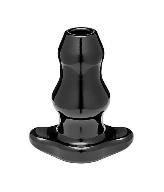 Plug anal double tunnel XL noir - parfait pour les amateurs de sensations intenses