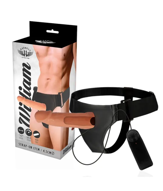 HARNESS ATTRACTION - WILLIAN HOLLOW RNES AVEC VIBRATEUR 17 CM -O- 4.5 CM