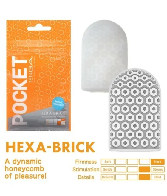 TENGA - POCHE MASTURBATEUR HEXA BRIQUE