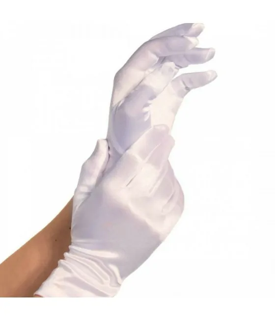 LEG AVENUE - GANTS SATIN BLANCS