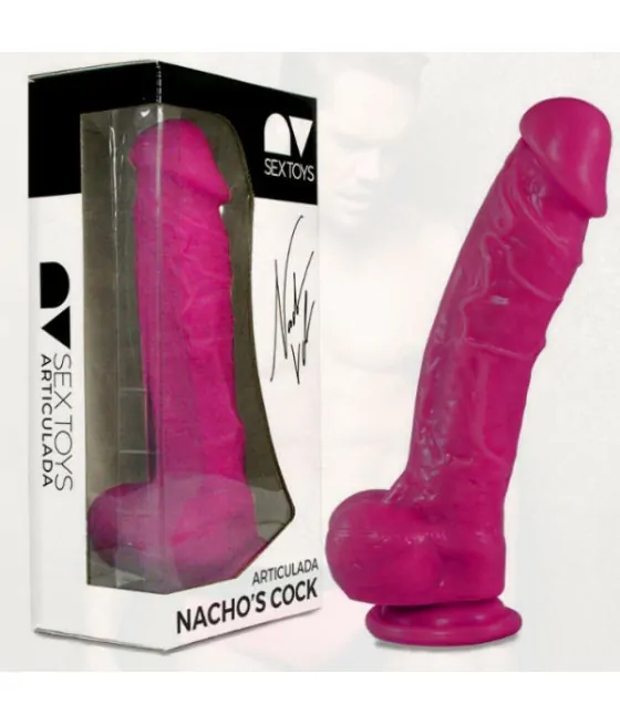 Réplique du pénis articulé Nacho Vidal - 24cm rose