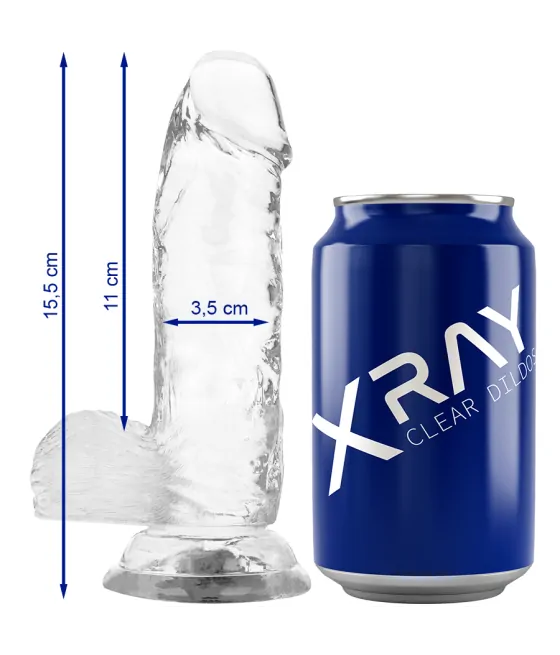 Dildo réaliste transparent X-Ray - 15.5cm x 3.5cm