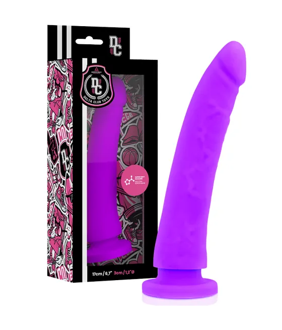 Gode en silicone médical violet Delta Club Toys - 17 x 3 cm