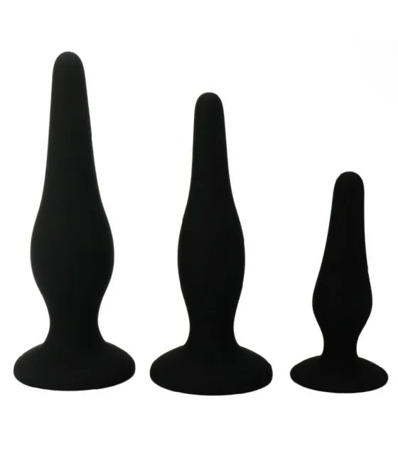Kit anal en silicone pour débutant - joli fond - bouchons