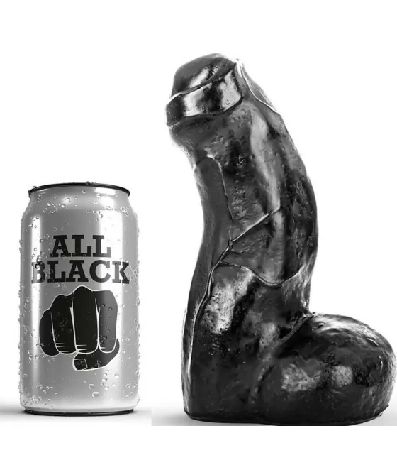 ALL BLACK - DONG RÉALISTE NOIR 17 CM