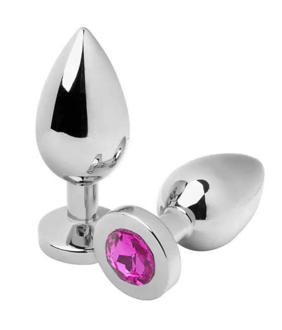 METAL HARD - PLUG ANAL DIAMANT ROSE PETIT 5,71CM