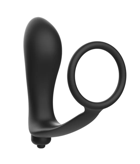 Plug anal vibrant avec anneau pénien - Addicted Toys