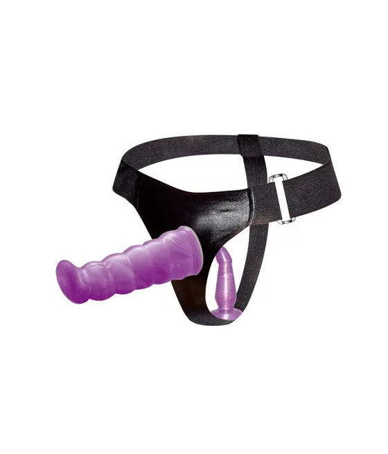 BAILE - HARNAIS ANAL ET VAGINAL FEMME LILAS GPOINT 17 CM