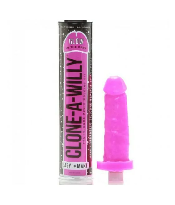 Clone a Willy - Clone de pénis vibratoire rose phosphorescent