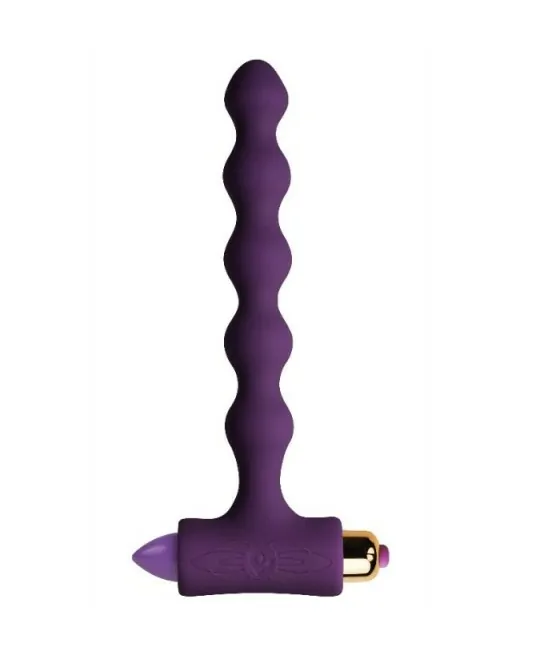 ROCKS-OFF - PLUG ANAL AVEC VIBRATION ET PERLES RIVERLES PETITE SENSATIONS