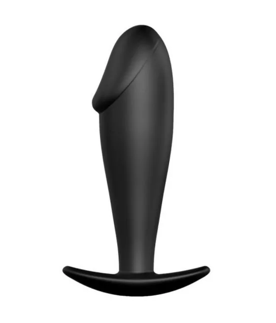 Plug anal en silicone en forme de pénis - noir