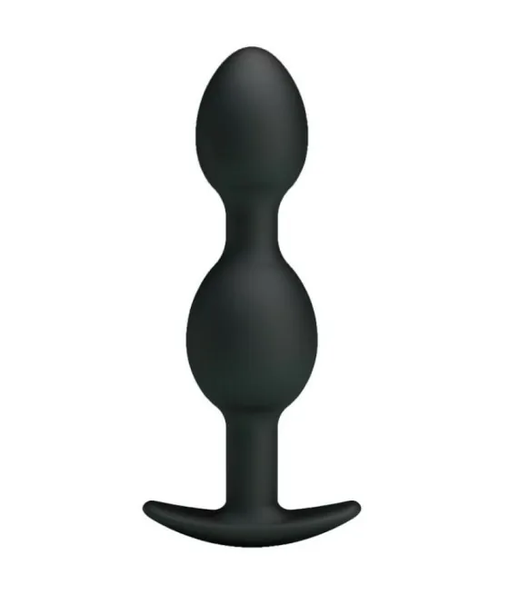 Boules anales en silicone noir 12,5 cm