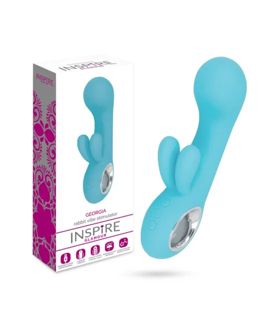 Plug anal en silicone Glamour Georgia turquoise