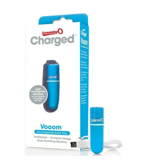 SCREAMING O - BALA VIBREURA RECHARGEABLE VOOOM BLEU