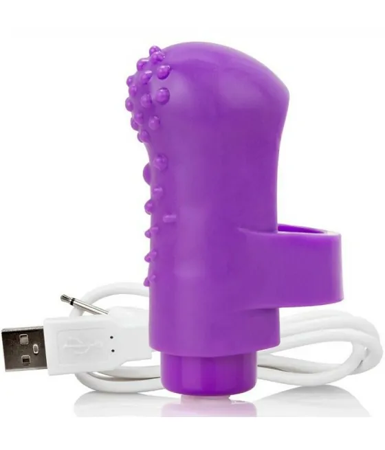 Stimulateur vibrant pour doigt rechargeable - Violet