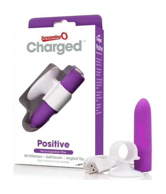 Vibromasseur rechargeable Screaming O - Violet positif