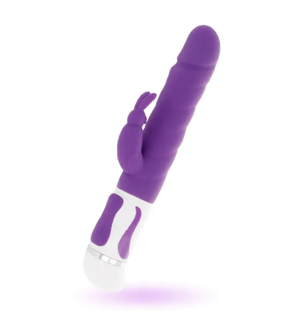 Vibromasseur rabbit violet à motifs intenses