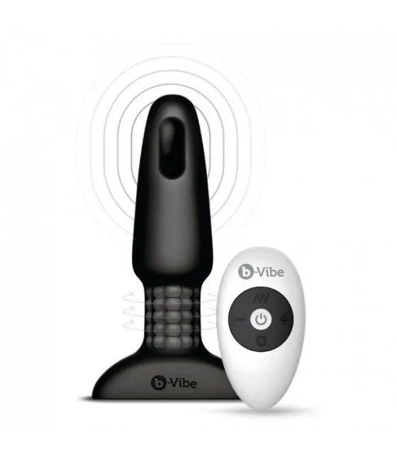 B-VIBE - RIMMING TÉLÉCOMMANDE PLUG ANAL 2 NOIR