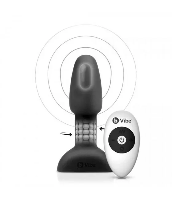 B-VIBE - RIMMING TÉLÉCOMMANDE PLUG ANAL PETITE NOIR