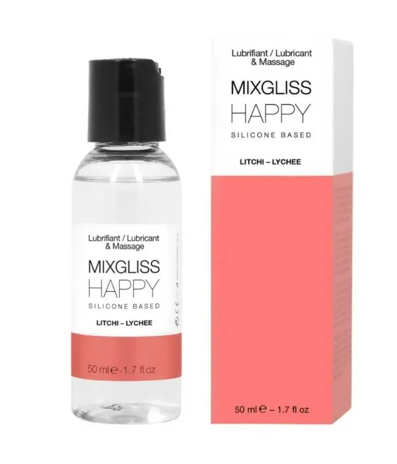 MIXGLISS - LUBRIFIANT SILICONE HAPPY LITCHI 50 ML