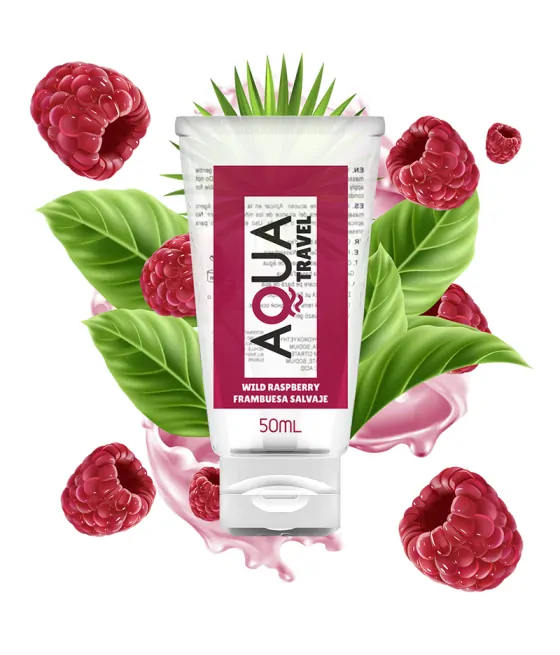 AQUA TRAVEL - LUBRIFIANT A BASE D''EAU SAVEUR FRAMBOISE SAUVAGE - 50 ML