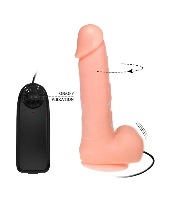 Dong dildo réaliste - 20 cm de vibration et rotation