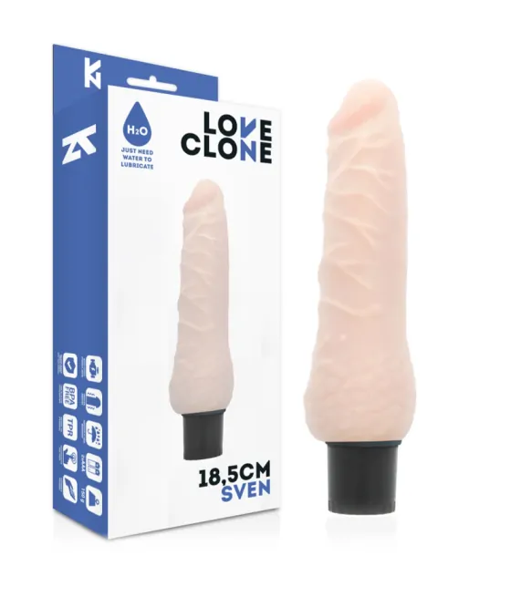 LOVECLONE - VIBRATEUR AUTOLUBRIFIANT SVEN 18.5 CM -O- 3.3 CM