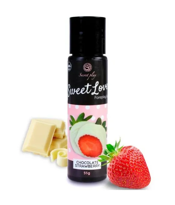 Gel intime saveur fraise et chocolat blanc - Secretplay 60ml