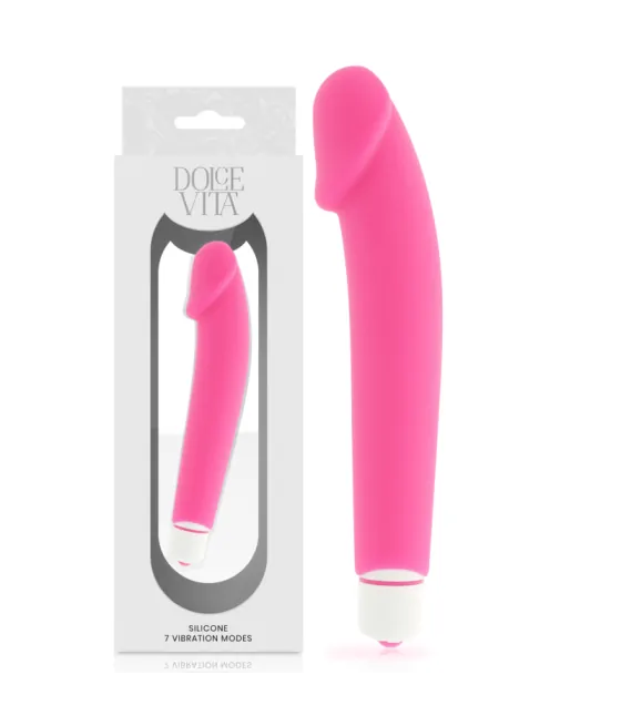 Dildo en silicone réaliste Dolce Vita - rose