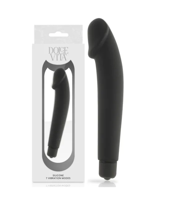 Godemichet réaliste en silicone noir Dolce Vita