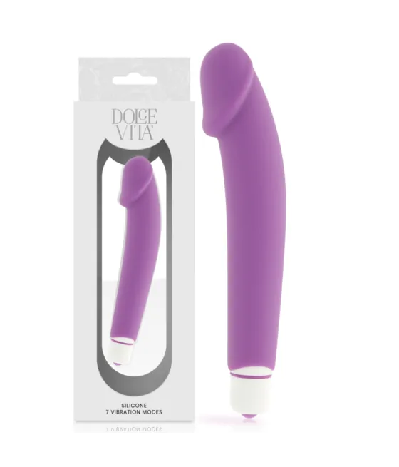 Vibromasseur réaliste Dolce Vita - Silicone violet