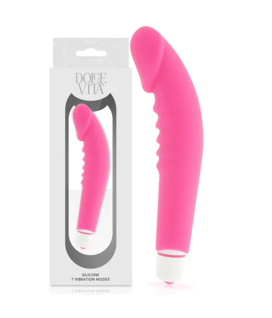 Vibromasseur réaliste Dolce Vita - plaisir en silicone rose