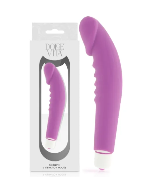 Vibromasseur réaliste en silicone violet Dolce Vita