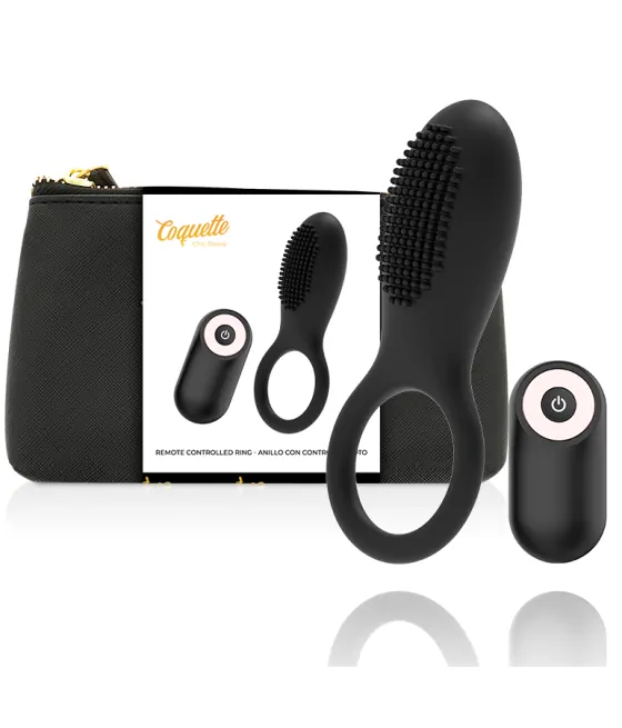 COQUETTE CHIC DESIRE - COCKRING TÉLÉCOMMANDE RECHARGEABLE NOIR/ OR