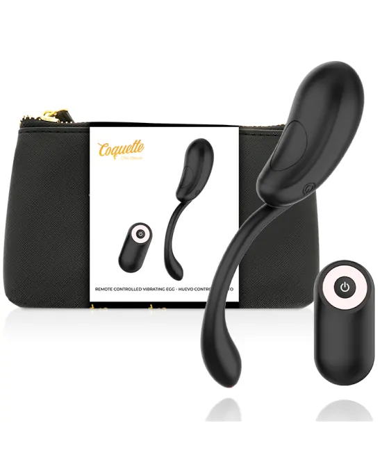 COQUETTE CHIC DESIRE - OEUF VIBRANT TÉLÉCOMMANDE RECHARGEABLE NOIR/OR