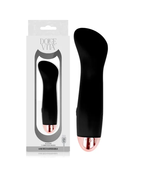 DOLCE VITA - VIBRATEUR RECHARGEABLE ONE NOIR 7 VITESSES