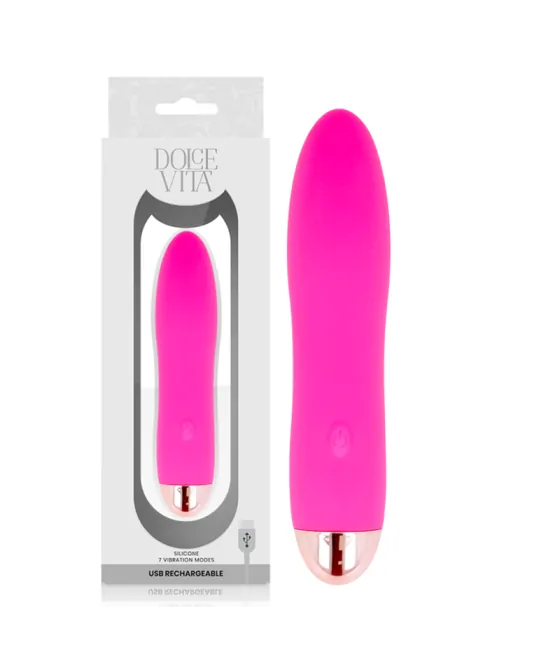 DOLCE VITA - VIBRATEUR RECHARGEABLE QUATRE ROSE 7 VITESSES