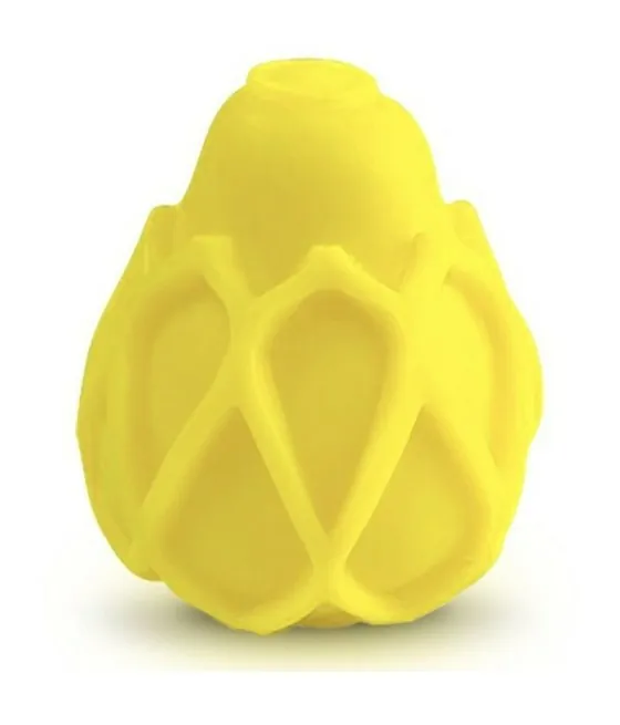 G-VIBE - OEUF MASTURBATEUR TEXTURÉ JAUNE RÉUTILISABLE