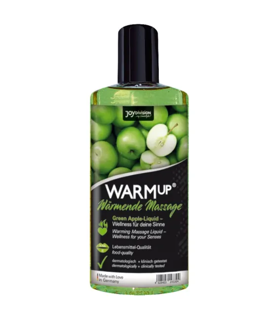 Huile de massage chauffante à la pomme verte Aquaglide - 150 ml